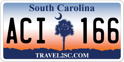 SC license plate ACI166