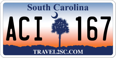 SC license plate ACI167
