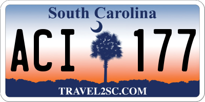 SC license plate ACI177