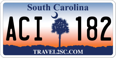 SC license plate ACI182