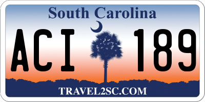 SC license plate ACI189
