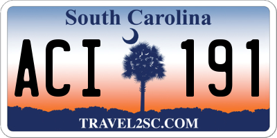 SC license plate ACI191