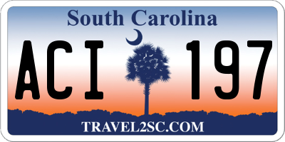 SC license plate ACI197