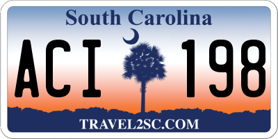 SC license plate ACI198