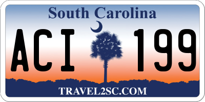 SC license plate ACI199