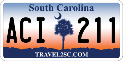 SC license plate ACI211