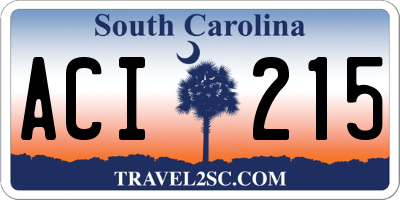 SC license plate ACI215