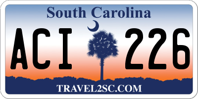 SC license plate ACI226