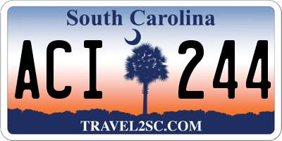 SC license plate ACI244