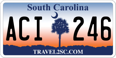 SC license plate ACI246