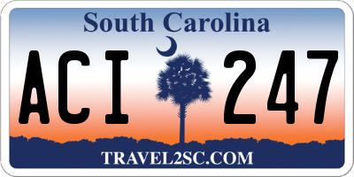SC license plate ACI247