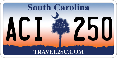 SC license plate ACI250