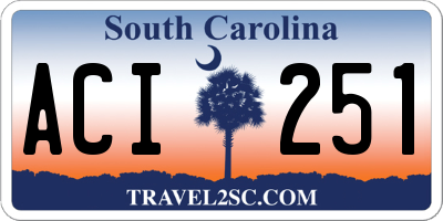 SC license plate ACI251