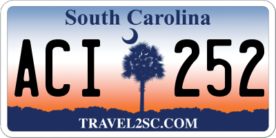 SC license plate ACI252