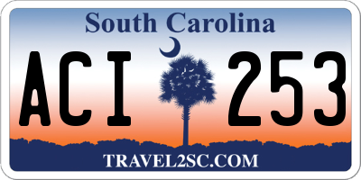 SC license plate ACI253