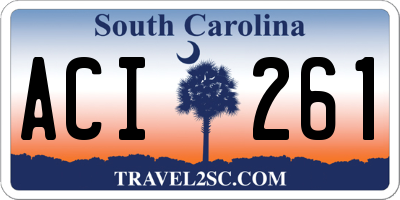 SC license plate ACI261