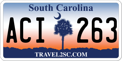 SC license plate ACI263