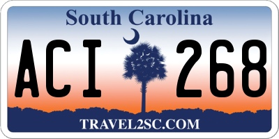 SC license plate ACI268