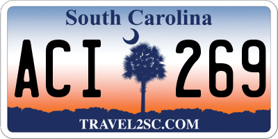 SC license plate ACI269