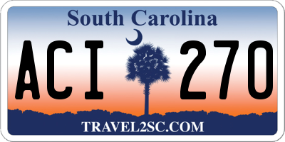 SC license plate ACI270