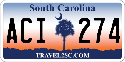 SC license plate ACI274