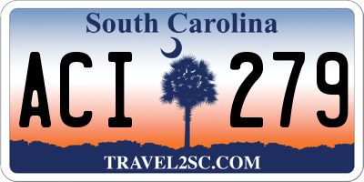 SC license plate ACI279