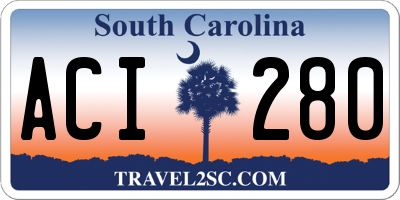 SC license plate ACI280