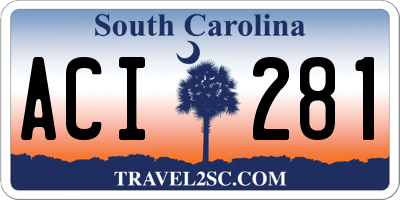 SC license plate ACI281