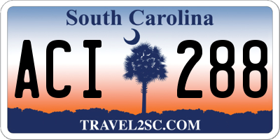 SC license plate ACI288