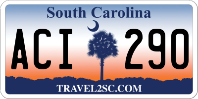 SC license plate ACI290