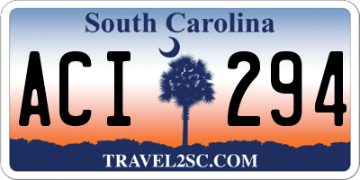 SC license plate ACI294