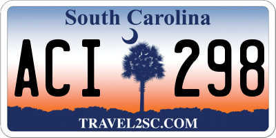 SC license plate ACI298