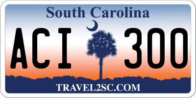 SC license plate ACI300