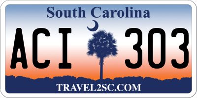 SC license plate ACI303