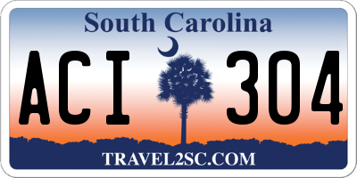 SC license plate ACI304