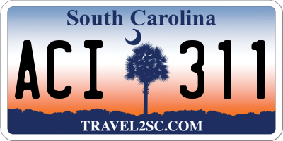 SC license plate ACI311