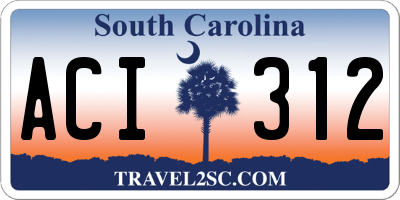 SC license plate ACI312