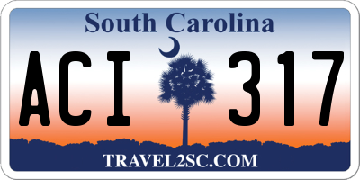 SC license plate ACI317