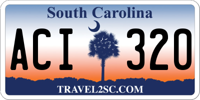 SC license plate ACI320