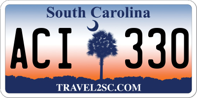SC license plate ACI330