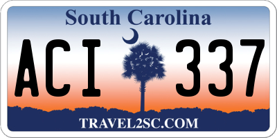 SC license plate ACI337