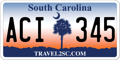 SC license plate ACI345