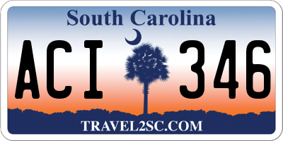 SC license plate ACI346