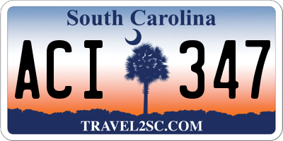 SC license plate ACI347