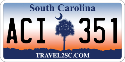 SC license plate ACI351