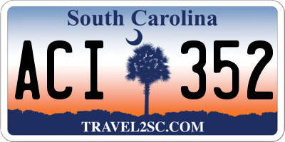 SC license plate ACI352