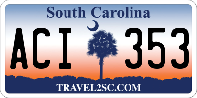 SC license plate ACI353