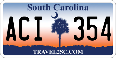 SC license plate ACI354