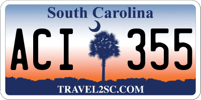 SC license plate ACI355
