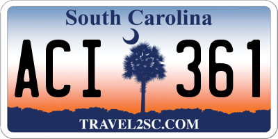SC license plate ACI361